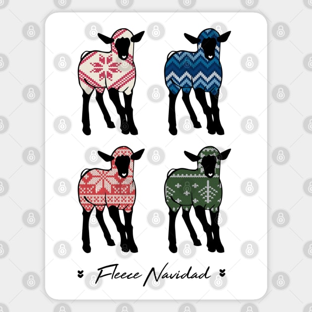 Fleece Navidad Felz Navidad Sticker by CloudWalkerDesigns